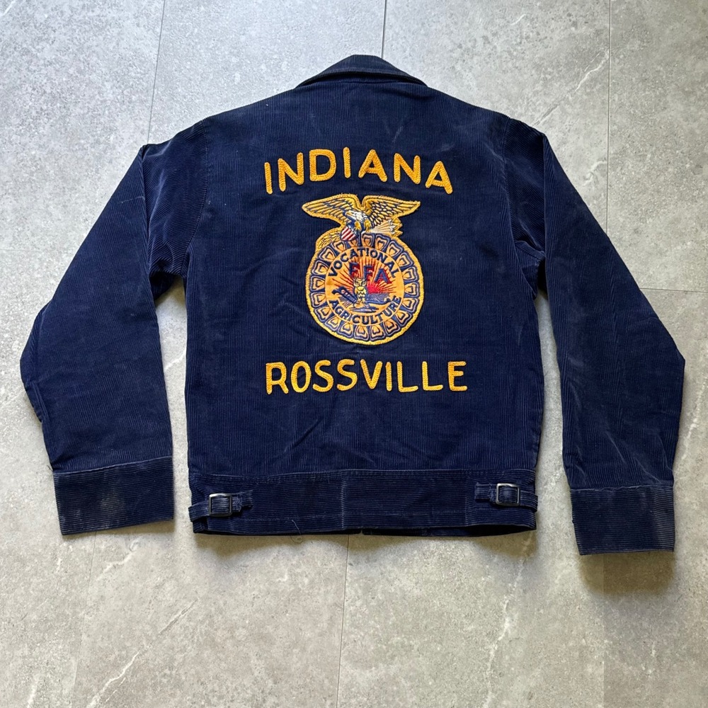Vintage 70s FFA Rossville, In Corduroy Jacket Size 34
